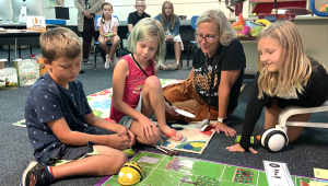 Students from the Clarinda School District demonstrate how they make computer science come to life with STEM Scale-Up Program Storytime STEM-packs.