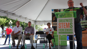 Roger Hargens, former STEM Council co-chair, provides remarks at the 2019 STEM Day at the State Fair.