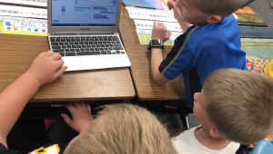 Students at Kingsley-Pierson Elementary take part in the Computer Science is Elementary project