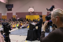 Lt. Governor Reynolds speaks at Jordan Creek Elementary School
