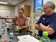 Teachers participated in Scale-Up Program professional development with Iowa Leadership in Engineering Design (ILED) over the summer.