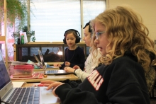 Lincoln Elementary School coding girls